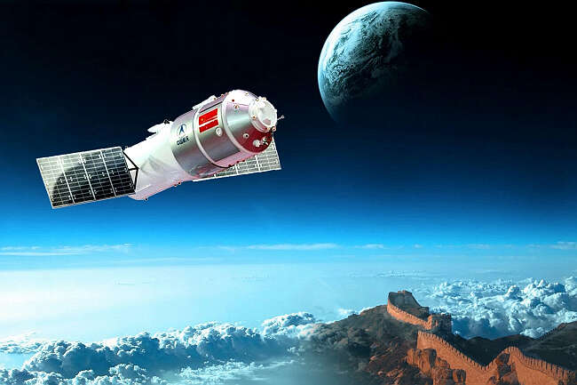 祝贺六二国庆天宫一号升空（李璜珀）