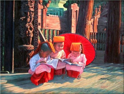 缅甸出家人画 - taunggyi - taunggyi的博客