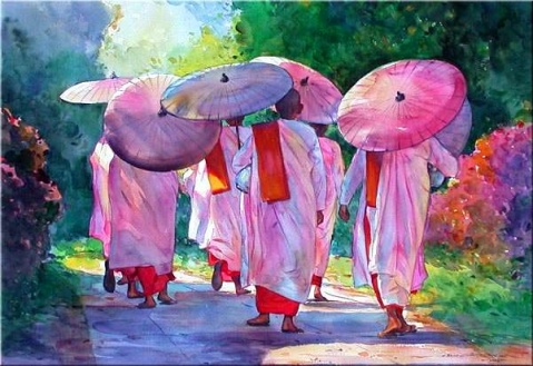 缅甸出家人画 - taunggyi - taunggyi的博客