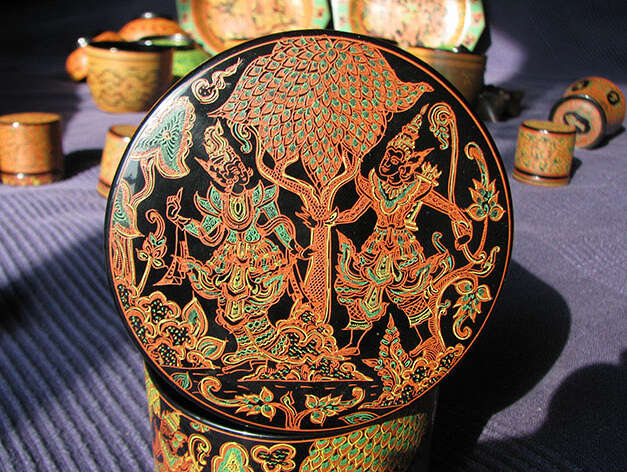 缅甸漆器品（九里香供稿）