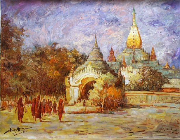 油画——缅甸（陈琳 老挝）