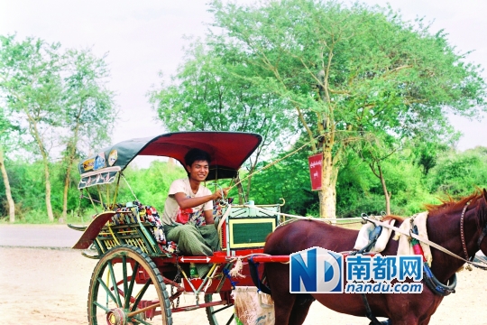 缅甸蒲甘速写 马车夫