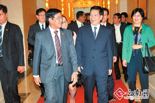 秦光荣在昆会见缅甸副总统吴年吞 推动滇缅合作进入新的阶段