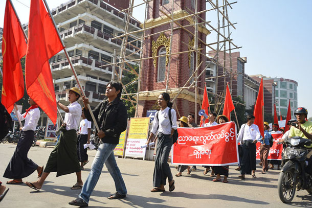 曼德勒学生反国民教育条例大军引发全国高校响应（华轩）