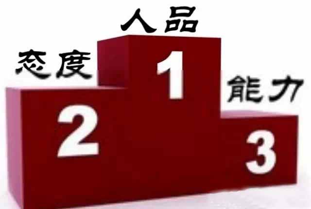 与人合作：人品第一，态度第二，能力第三！