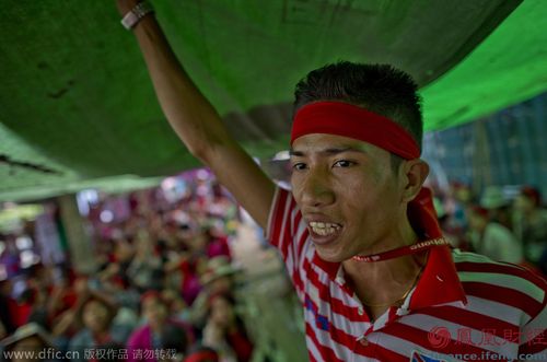 中资企业在缅甸投资工厂遭抗议 员工举行罢工(图)(1/5)