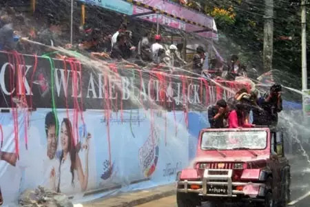 100来个泼水台...缅甸太霸道了