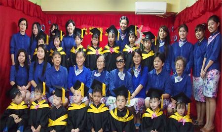 仰光缅华妇协教育中心幼儿园举行