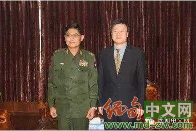 王愚总领事会见新任缅甸中部军区司令温博欣少将
