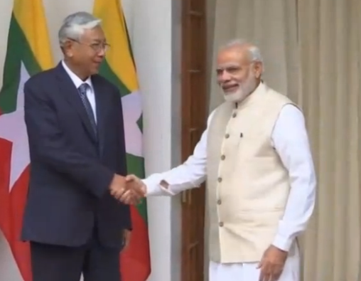 缅甸总统与印总理莫迪会晤 签署4份谅解备忘录