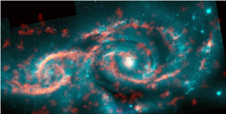 科学家发现罕见现象：两星系碰撞形成眼睛形状!