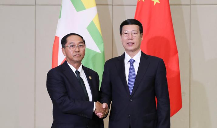 张高丽会见缅甸副总统吴敏瑞