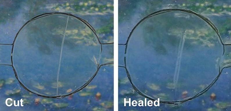 手机屏幕刮伤或摔碎后可自我修复