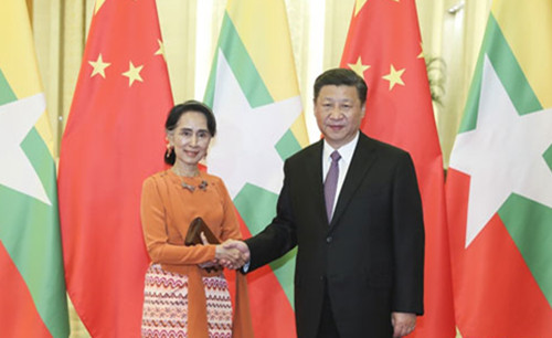 习昂会谈：中方愿意继续为缅甸和平发展提供帮助