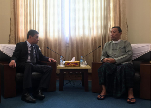 陈辰代办会见缅甸联邦议会法律与特别事项评估委员会主席吴瑞曼、缅甸商务部长丹敏博士