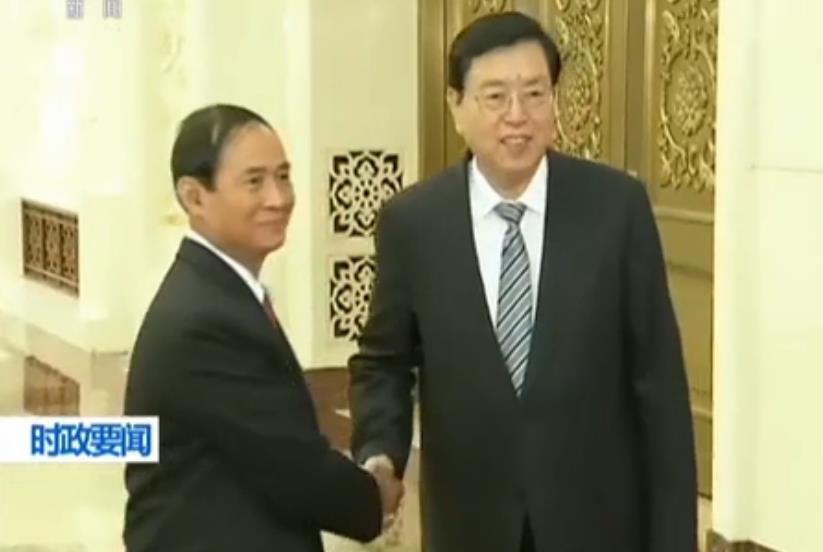 张德江与缅甸联邦议会人民院议长会谈