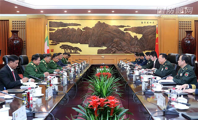 敏昂莱总参谋长感谢中支持缅甸在若开事件的立场