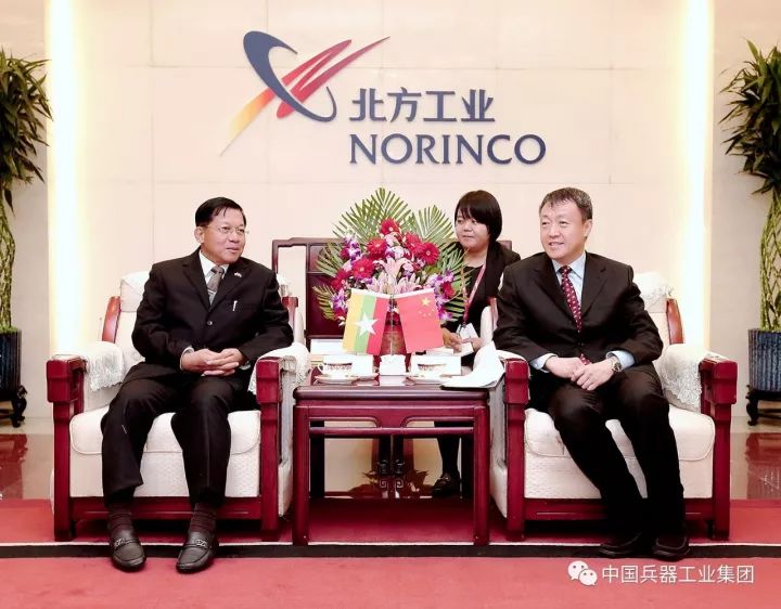 中国兵器工业集团公司总经理温刚会见缅甸国防军总司令敏昂莱