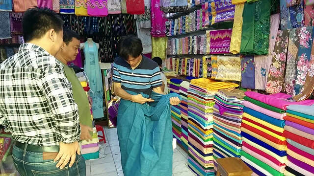 中国制纱笼大量出口缅甸