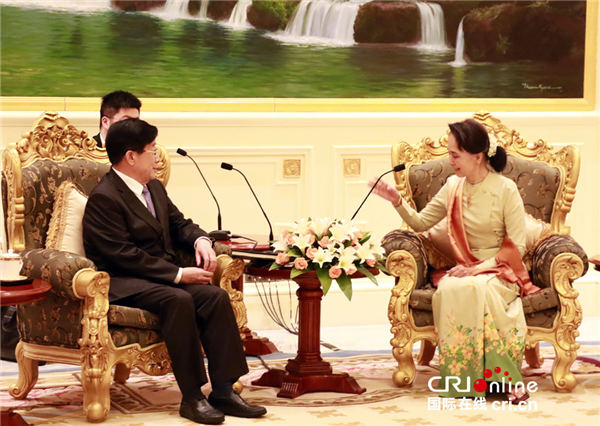 缅甸总统温敏、国务资政昂山素季分别会见赵克志