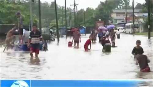 缅甸洪灾造成１２人死亡