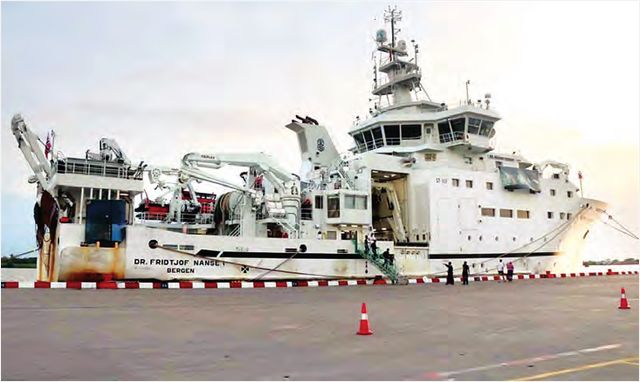 挪威科研船完成缅甸海域内的第一阶段的科研工作