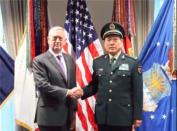 美国国防部长：美国无意围堵中国