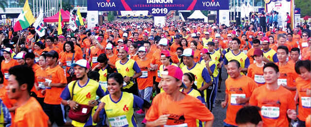 2019年佑玛—仰光马拉松比赛肯尼亚选手夺冠