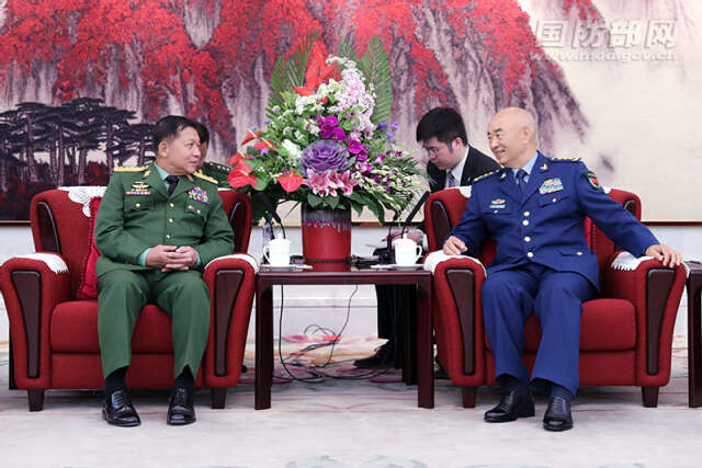 许其亮会见缅甸国防军总司令敏昂莱