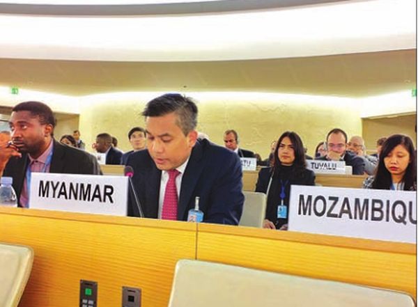 缅甸常驻代表发言拒绝接受EU与OIC的联合提案