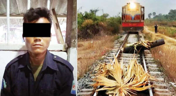 在火车路上堆放障碍物的事件