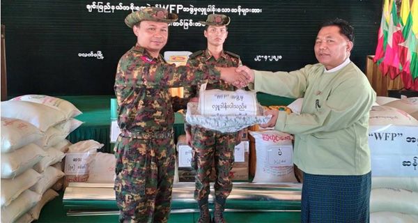 钦邦政府和世界粮食计划署（WFP）捐赠的粮食及物资已经到达百乐瓦市（Paletwa）