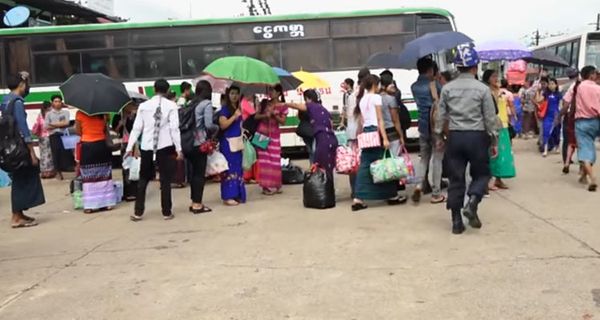 获其它省邦准入批准，仰光部分长途大巴重新运行