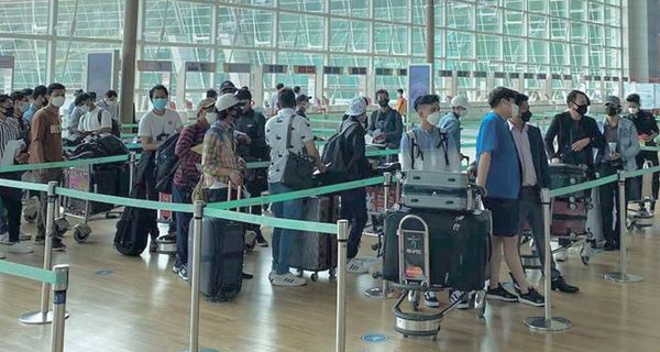 第6批133名缅甸公民从韩国仁川机场返回缅甸