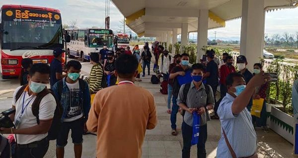 至今已有26000多名缅甸劳工从泰缅边境妙瓦底口岸回国
