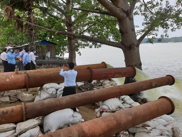 曼德勒省阿马拉布拉镇排涝初步成效