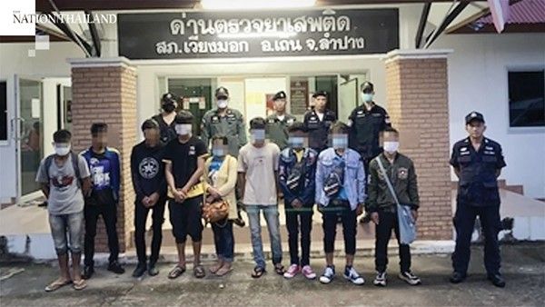 七名缅甸工劳工因非法入境泰国被捕