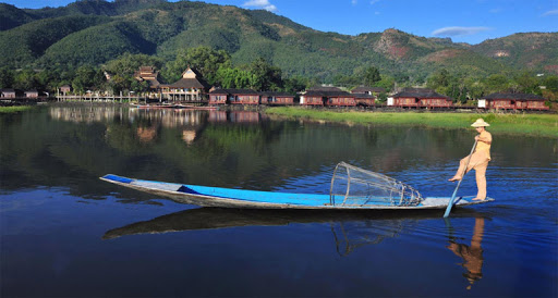 茵莱湖地区8月初降雨量多湖水面已大幅提高