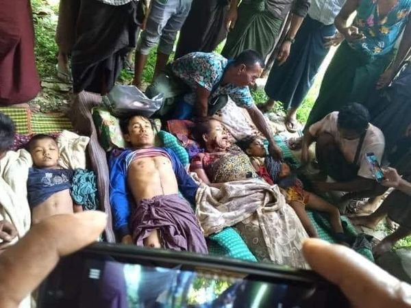 数枚炮弹击中若开邦迷榜市附近村庄导致4人丧生10人受伤