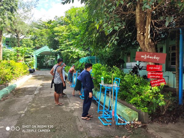 因确诊者剧增，仰光莱镇区增设一个隔离中心