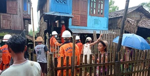 孟邦木冬市葛洞勃江溃堤150多居民紧急撤离