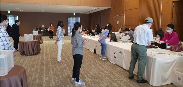 今日有1100多人到缅甸驻日本东京大使馆投提前票