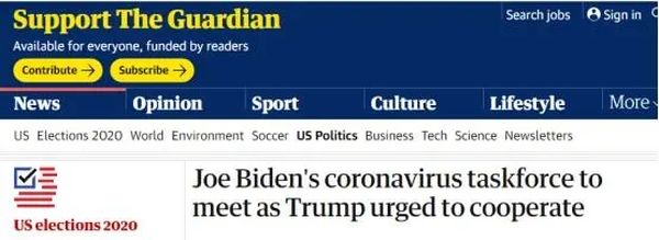 拜登“胜选”后首个公开行程曝光！去见他们！