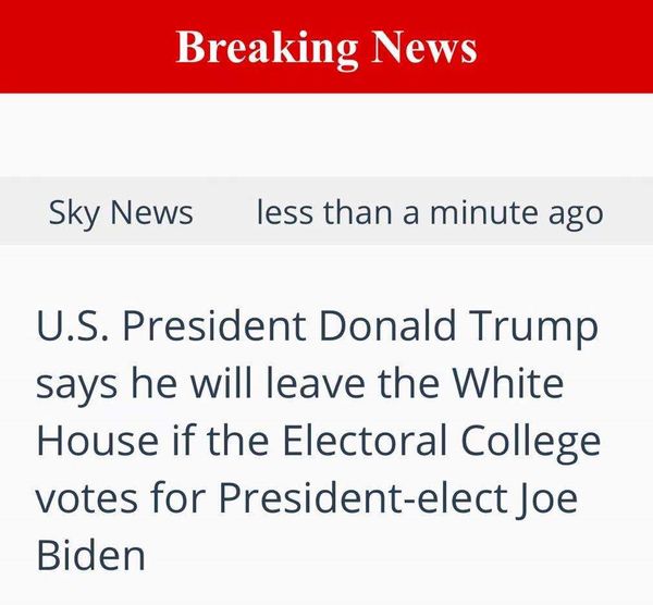 特朗普：我将离开白宫，条件是——