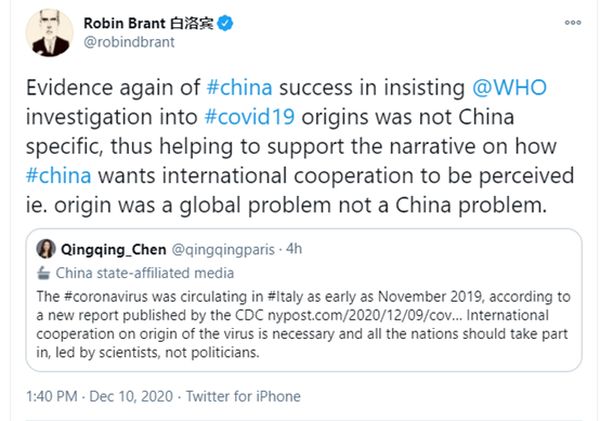 病毒来源上有了新发现，BBC记者却给中国泼了一盆脏水！