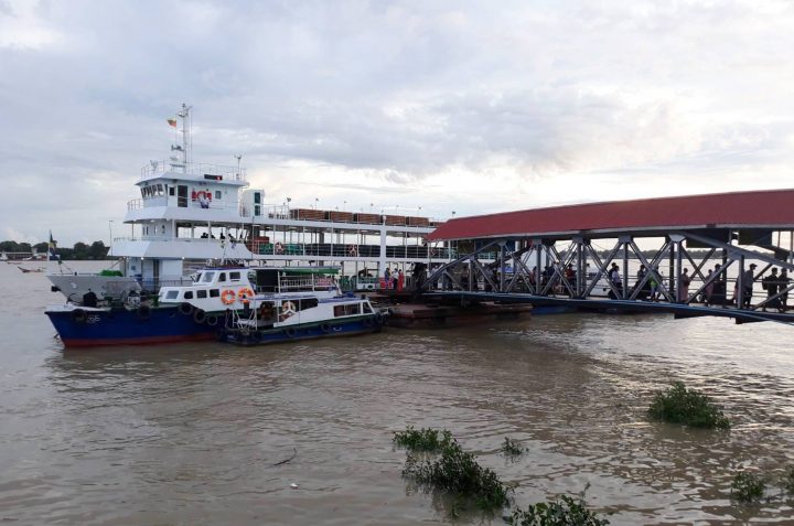 仰光班梭坦—达拉渡轮行驶情况