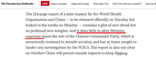 世卫组织报告提前泄露，他们看了很失望