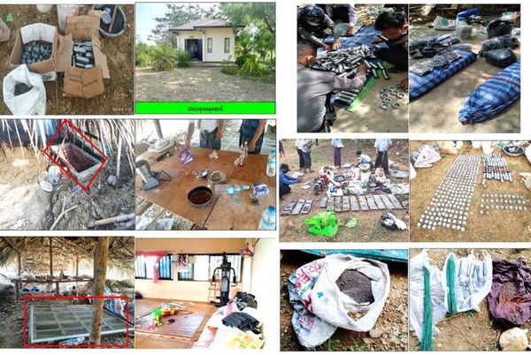 在密铁拉镇缉获了40枚自制手雷以及制造手雷的相关材料