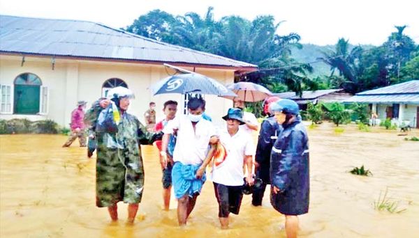 缅甸各地降暴雨南北两地都有洪涝灾害出现