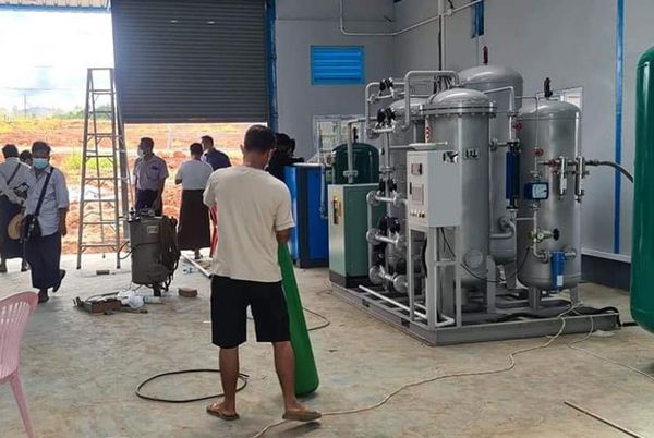 妙瓦底一座制氧厂开始投入生产